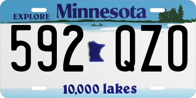MN license plate 592QZO