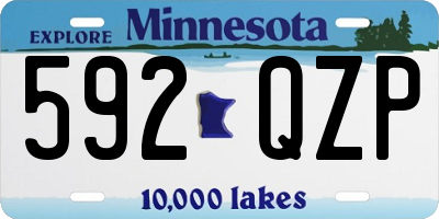 MN license plate 592QZP
