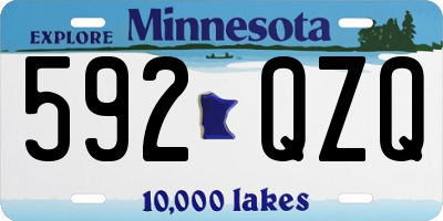 MN license plate 592QZQ