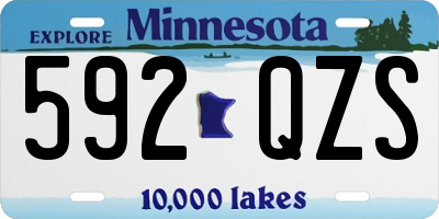 MN license plate 592QZS