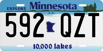 MN license plate 592QZT