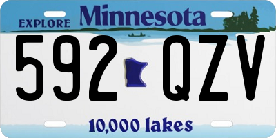 MN license plate 592QZV