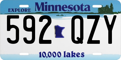 MN license plate 592QZY