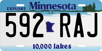 MN license plate 592RAJ