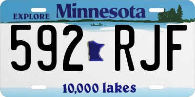 MN license plate 592RJF