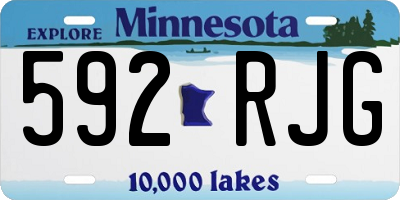 MN license plate 592RJG
