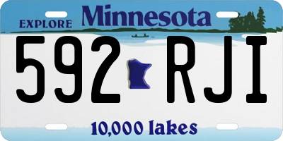 MN license plate 592RJI