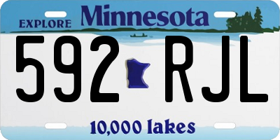 MN license plate 592RJL