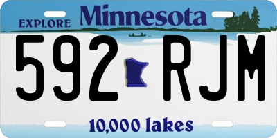 MN license plate 592RJM