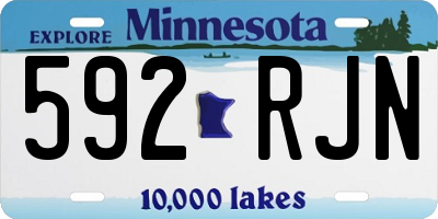 MN license plate 592RJN