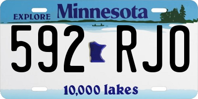 MN license plate 592RJO