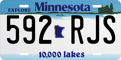 MN license plate 592RJS