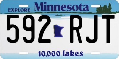 MN license plate 592RJT