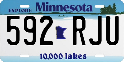 MN license plate 592RJU
