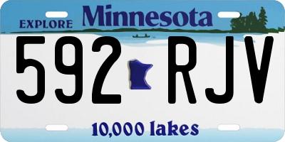 MN license plate 592RJV