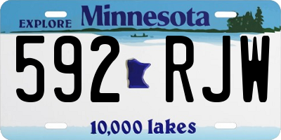 MN license plate 592RJW