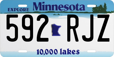 MN license plate 592RJZ
