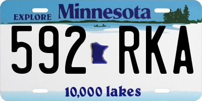 MN license plate 592RKA