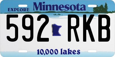 MN license plate 592RKB
