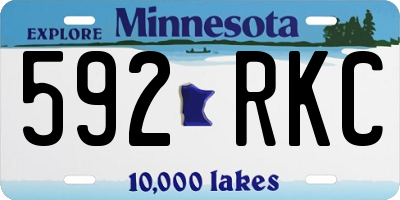 MN license plate 592RKC