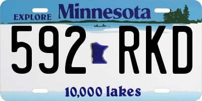 MN license plate 592RKD