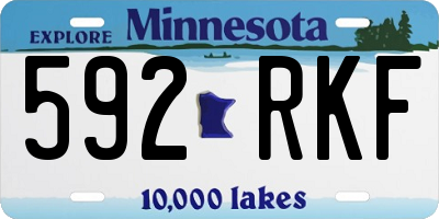 MN license plate 592RKF