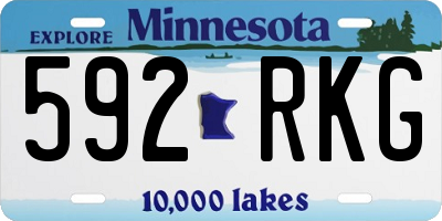 MN license plate 592RKG