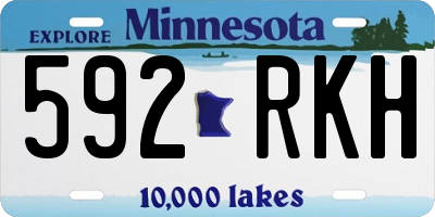 MN license plate 592RKH