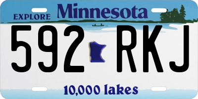 MN license plate 592RKJ