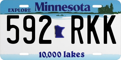 MN license plate 592RKK