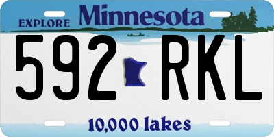 MN license plate 592RKL
