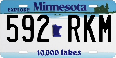 MN license plate 592RKM