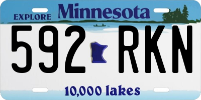 MN license plate 592RKN