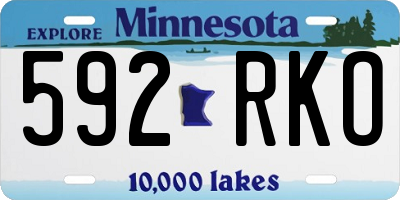 MN license plate 592RKO