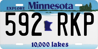 MN license plate 592RKP
