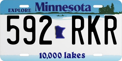 MN license plate 592RKR