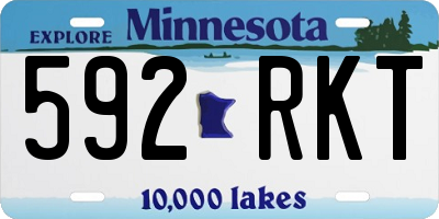 MN license plate 592RKT