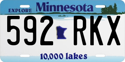 MN license plate 592RKX