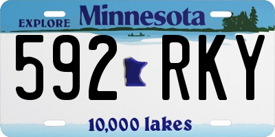MN license plate 592RKY