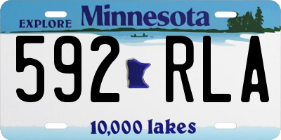 MN license plate 592RLA
