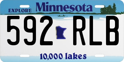 MN license plate 592RLB