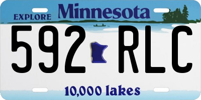 MN license plate 592RLC