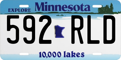 MN license plate 592RLD