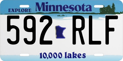 MN license plate 592RLF