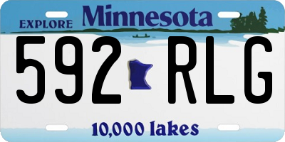MN license plate 592RLG