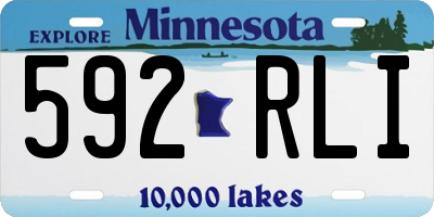 MN license plate 592RLI