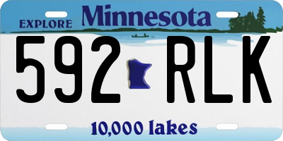 MN license plate 592RLK