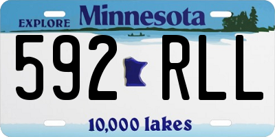 MN license plate 592RLL