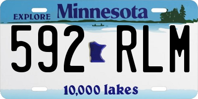MN license plate 592RLM