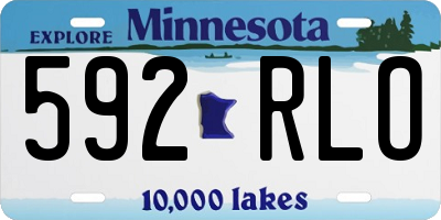MN license plate 592RLO